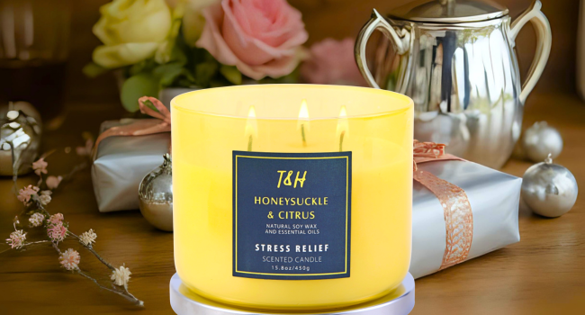 Honeysuckle Citrus Scented Candle
