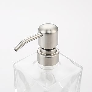 brushed nickel pump
