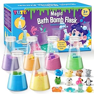 Kids Bath Bombs Potions Kit with 12PCS Surprise Toys Inside