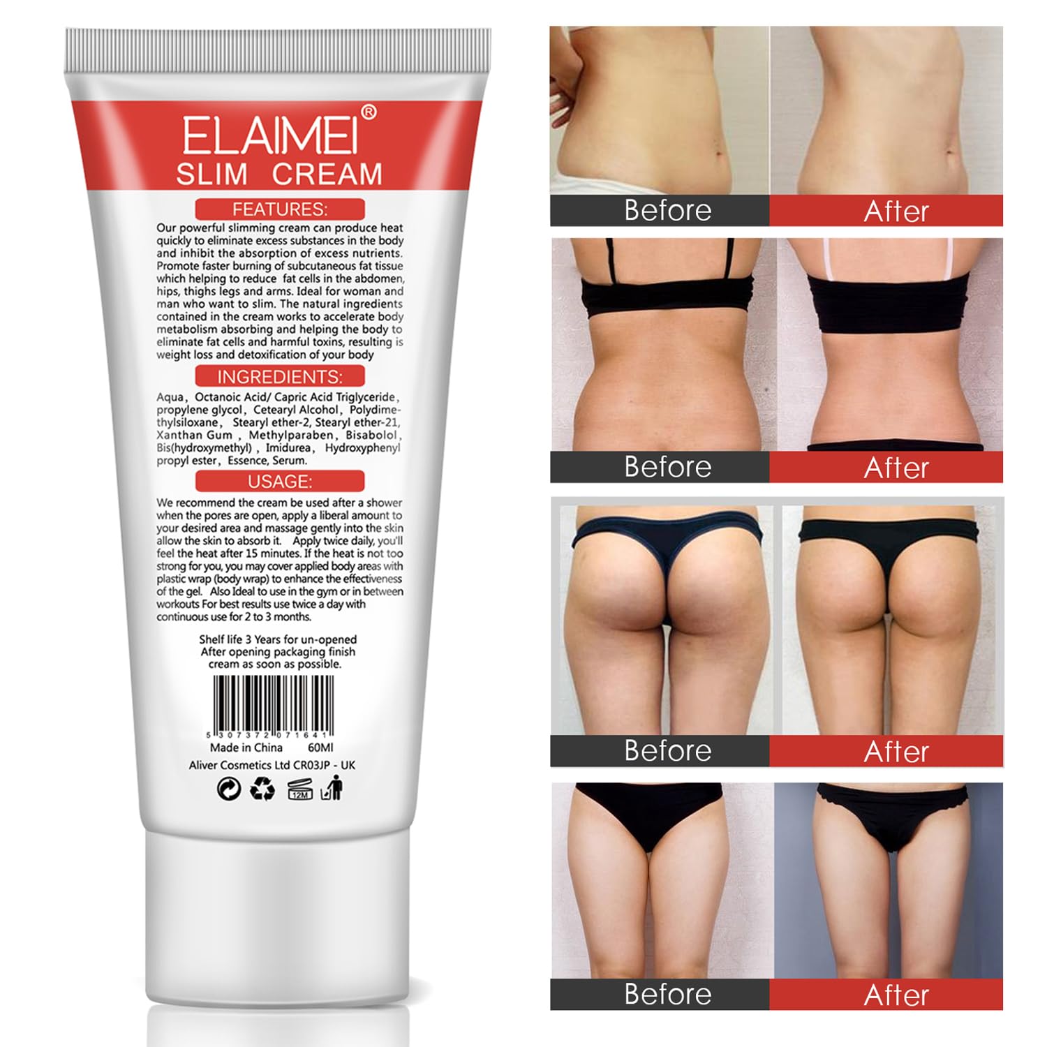 200ml Hot Cream for Belly Slimming Fat Burning Stomach Waist Buttocks - Image 4