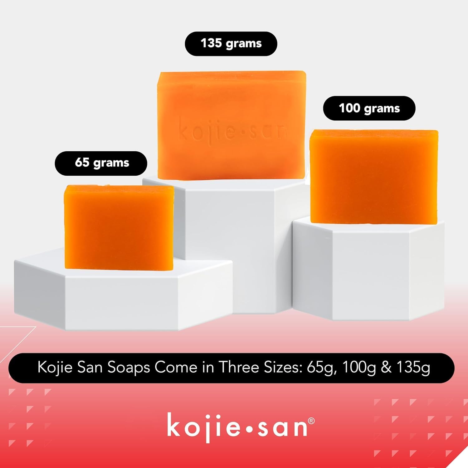 Kojie San Original Kojic Acid Soap that Reduces Dark Spots, Hyperpigmentation, & Scars with Exfoliating Soap Net Included – 135g x 6 Bars - Image 2