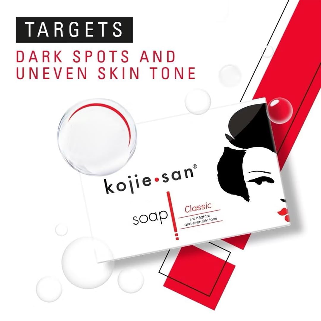 Kojie San Original Kojic Acid Soap that Reduces Dark Spots, Hyperpigmentation, & Scars with Exfoliating Soap Net Included – 135g x 6 Bars - Image 7