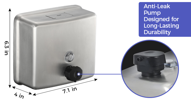 Soap dispenser close-up