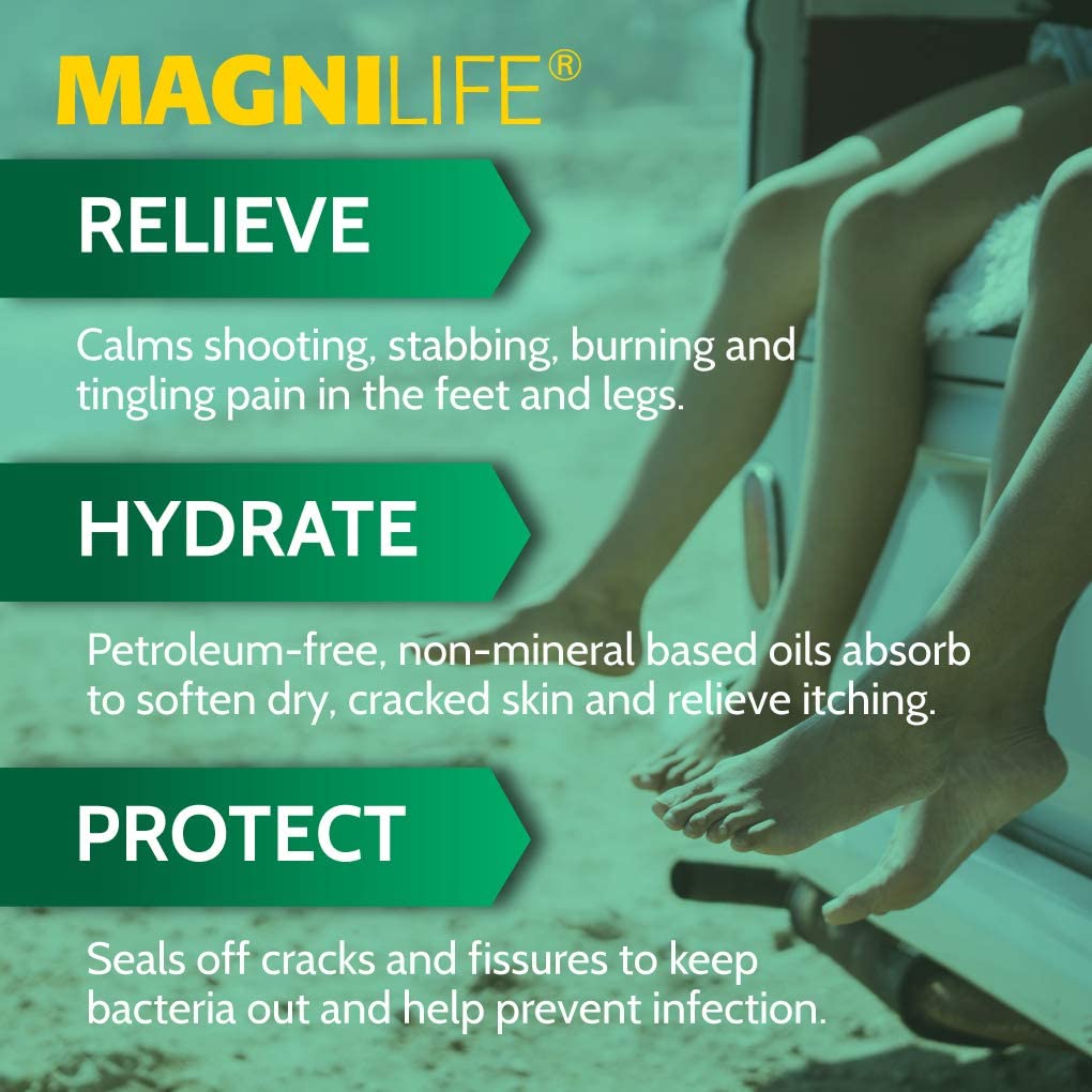 MagniLife DB Foot Cream, Calming Relief for Burning, Tingling, Shooting & Stabbing Foot Sensations - Soothes Dry, Cracked, Itchy, Sensitive Skin (4 oz Jar) - Image 3
