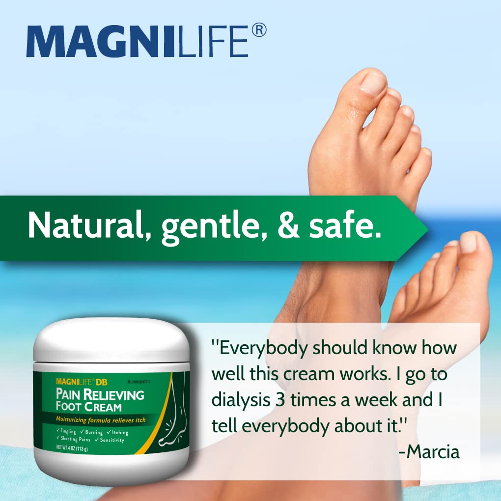 MagniLife DB Foot Cream, Calming Relief for Burning, Tingling, Shooting & Stabbing Foot Sensations - Soothes Dry, Cracked, Itchy, Sensitive Skin (4 oz Jar) - Image 4