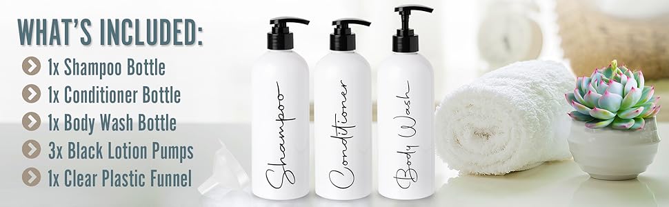 Shampoo conditioner dispenser pump bottle dispenser bathroom organizer bathroom decor body wash