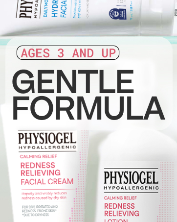 physiogel ages 3 and up redness calming relief facial cream lotion hydrating moisture daily