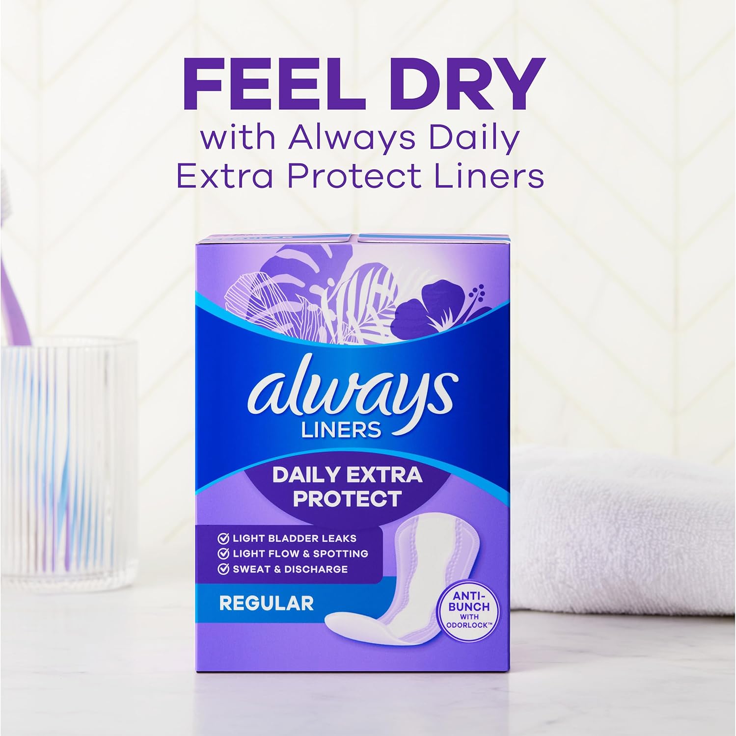 Always Daily Extra Long Unscented Panty Liners, 116 Count, 10-Hour Protection - Image 7