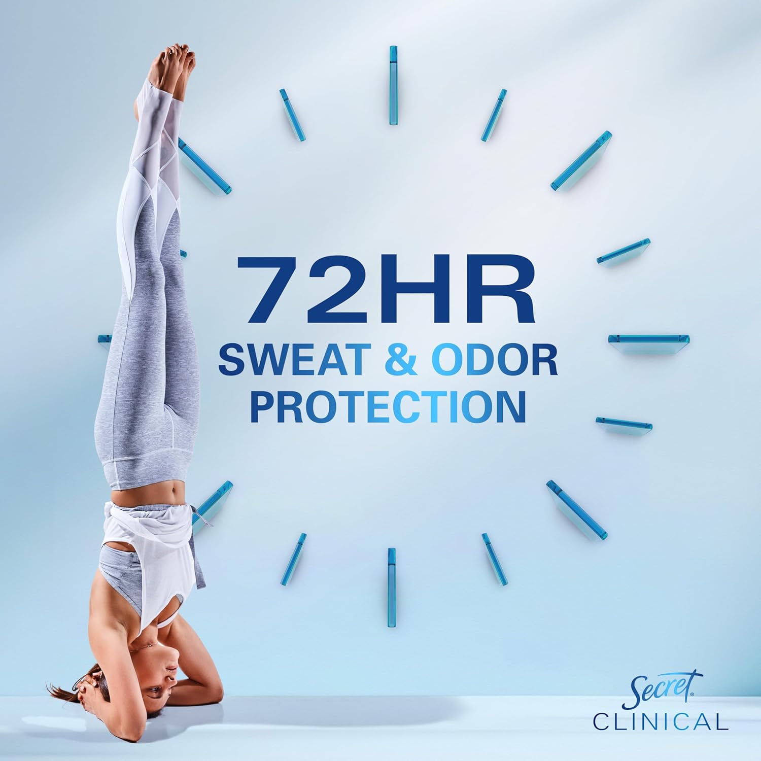 Secret Clinical Strength Antiperspirant Deodorant for Women, 3X Stress Protection, 72hr Sweat & Odor Protection, PH Balancing Minerals, Clear Gel, Completely Clean Scent, 2.6 oz - Image 3