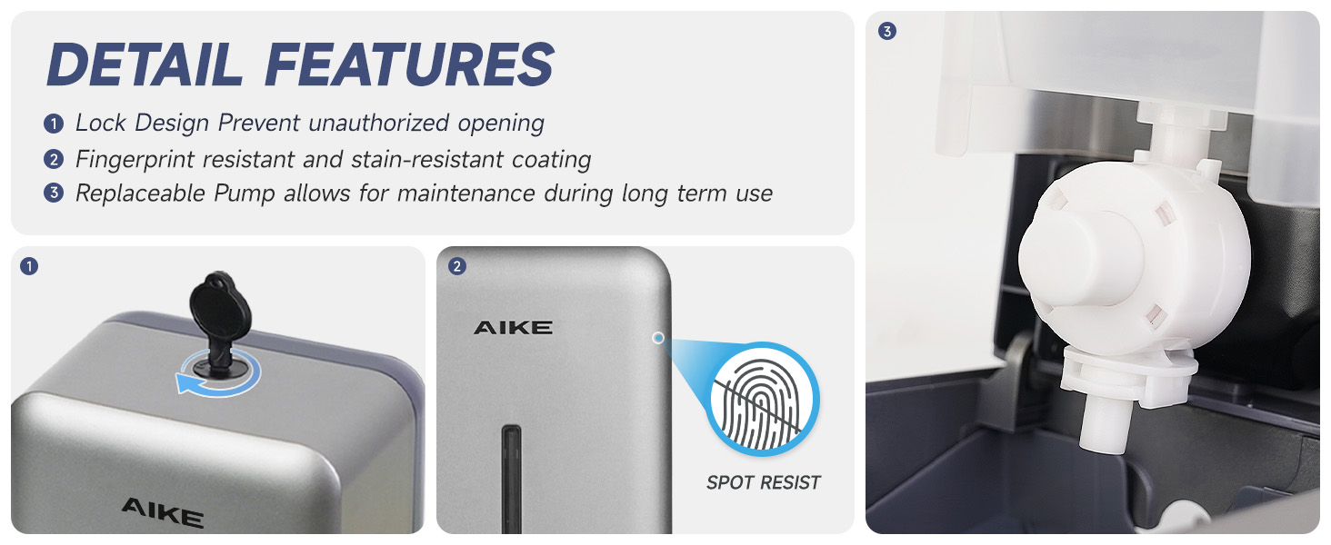 AK1006 Wall Mount Soap Dispenser