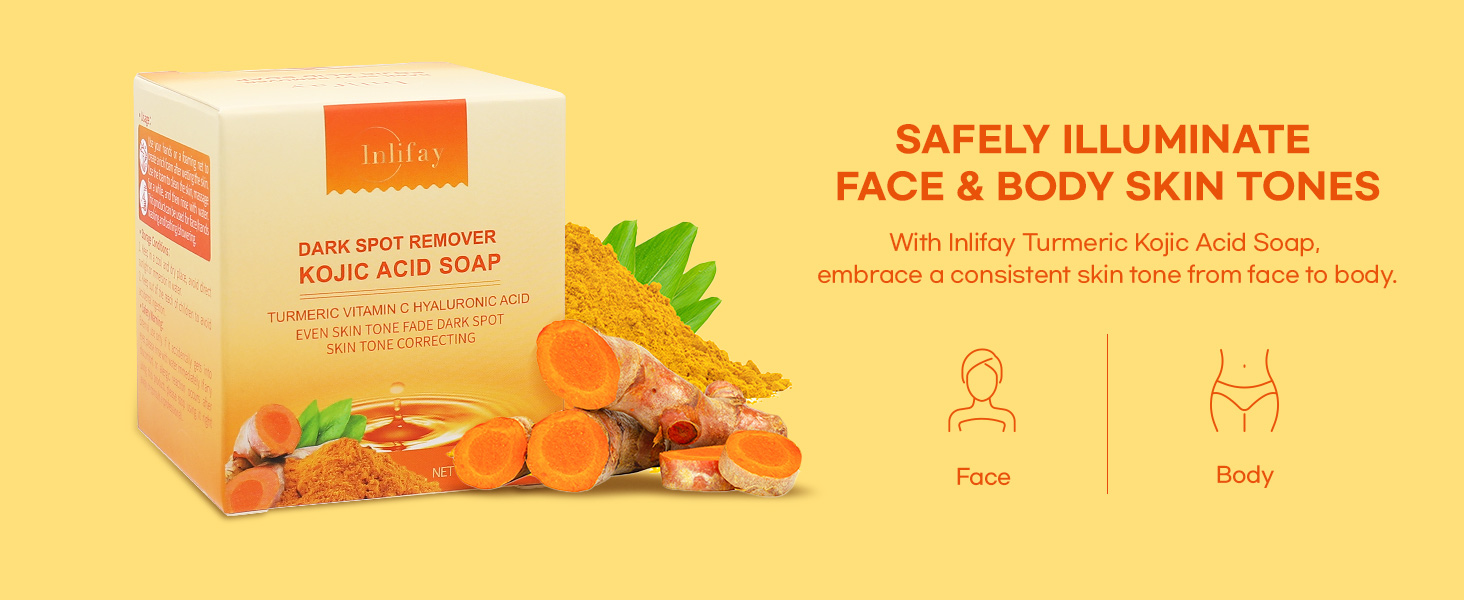 Inlifay Turmeric Kojic Acid Soap