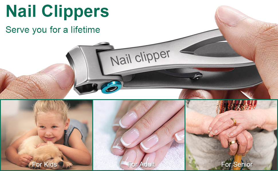 Wide opening nail clippers