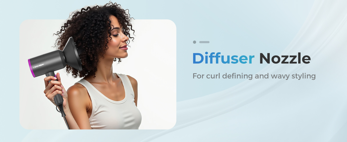 SHRATE Lightweight Ionic Hair Dryer with Diffuser
