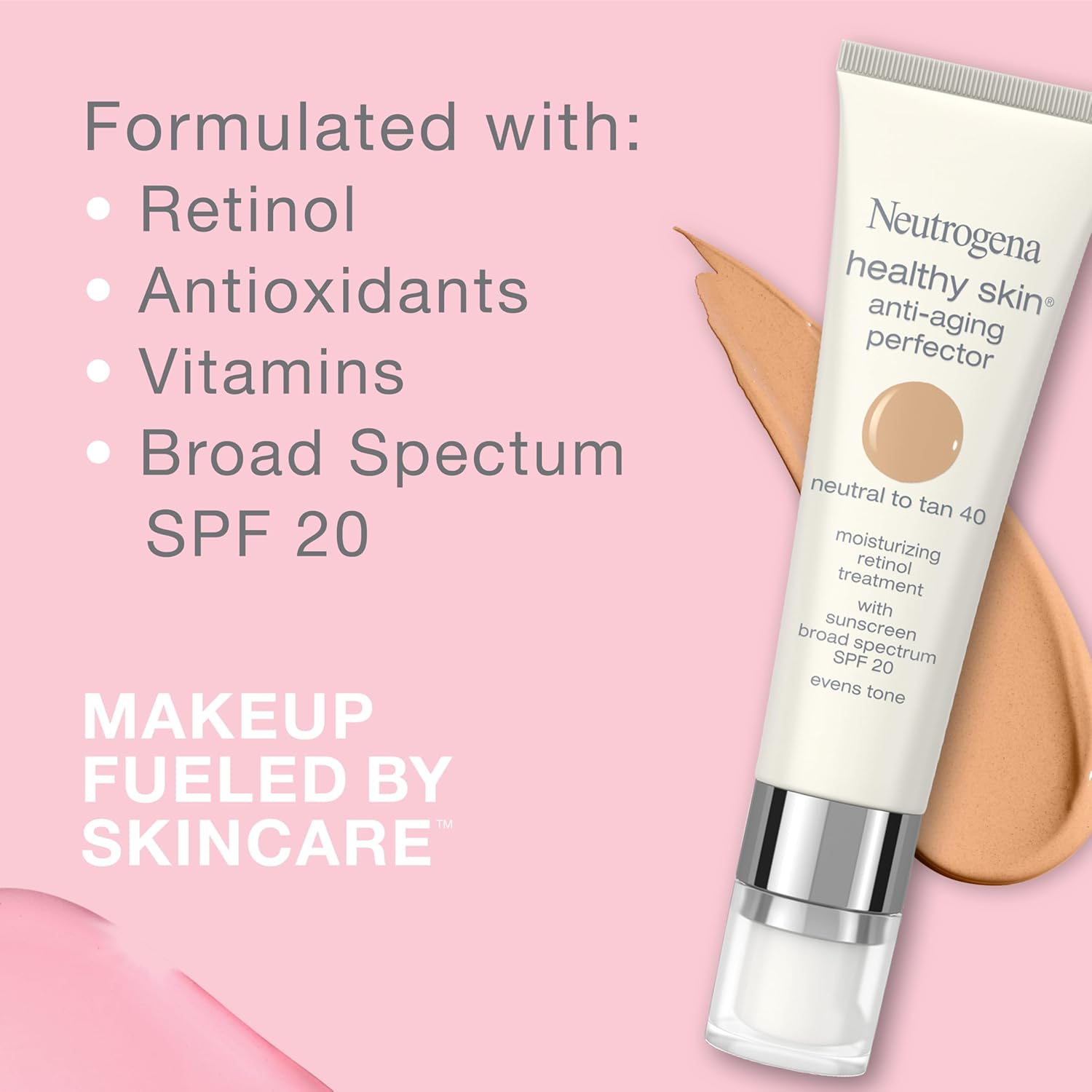 Neutrogena Healthy Skin Anti-Aging Tinted Moisturizer SPF 20 Tan to Medium 1 Ounce - Image 3