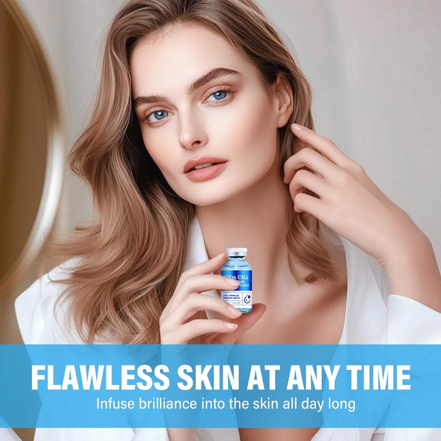 Stem Cell Anti-Aging Serum - Firm, Hydrate, and Renew Your Skin for a Youthful Glow,Strengthens and Moisturises Skin, Micro needling Serum Use with and without Micro Needling - Image 2