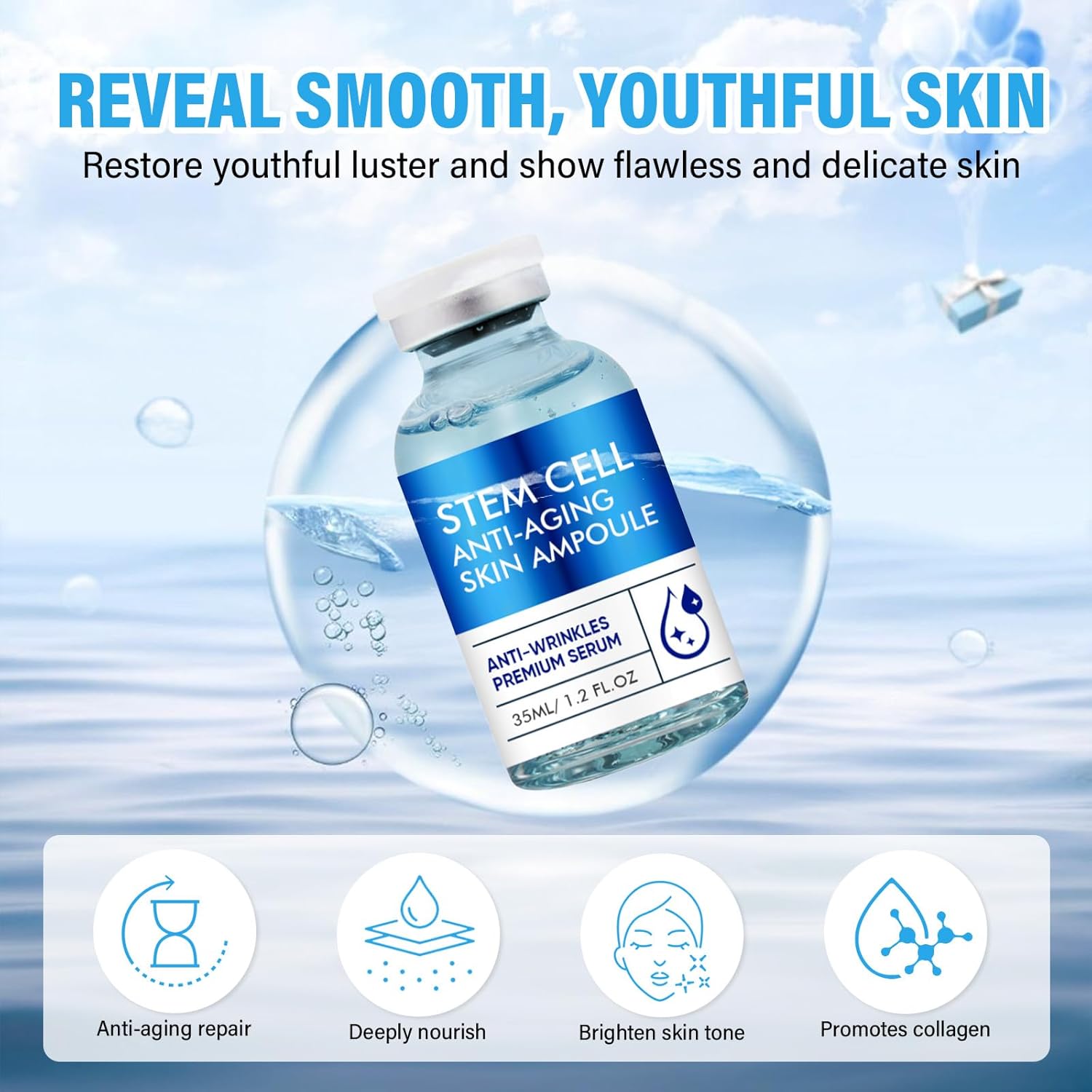 Stem Cell Anti-Aging Serum - Firm, Hydrate, and Renew Your Skin for a Youthful Glow,Strengthens and Moisturises Skin, Micro needling Serum Use with and without Micro Needling - Image 4