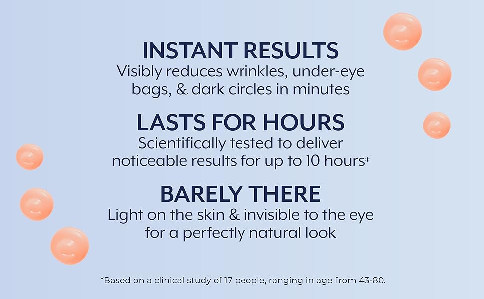 Reduce fine lines, wrinkles, under eye bags