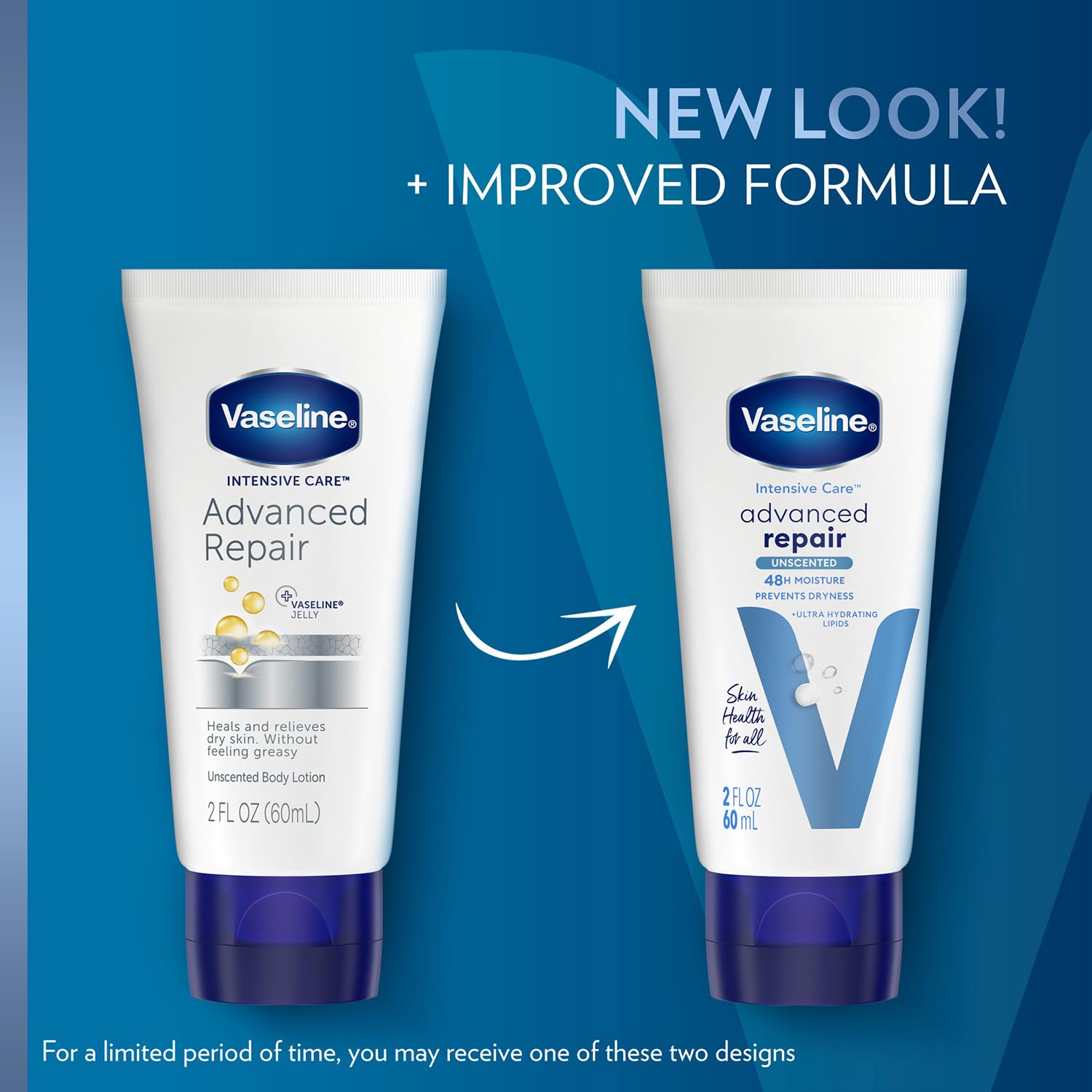 Vaseline Intensive Care Advanced Repair, Travel-Size โ Fragrance-Free Body Lotion for Extremely Dry Skin, 2 Oz - Image 4