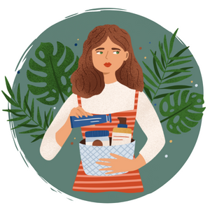 Woman Carrying Skincare Products