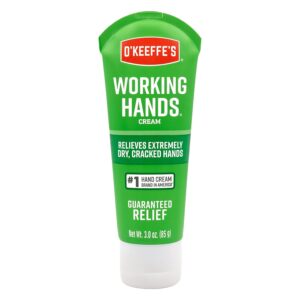 O'Keeffe's Working Hands Hand Cream for Extreme Dryness - 3 oz Travel Size Tube (1 Pack) - Repairing Skincare for Cracked, Dry Hands