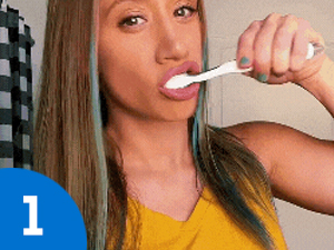 Step 1 to 4 guide: Brush & floss your teeth. Open the cap, twist and apply. Leave on for 30 seconds.