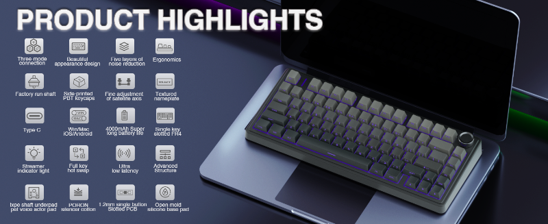 AULA F75 Pro Wireless Mechanical Keyboard Image 3