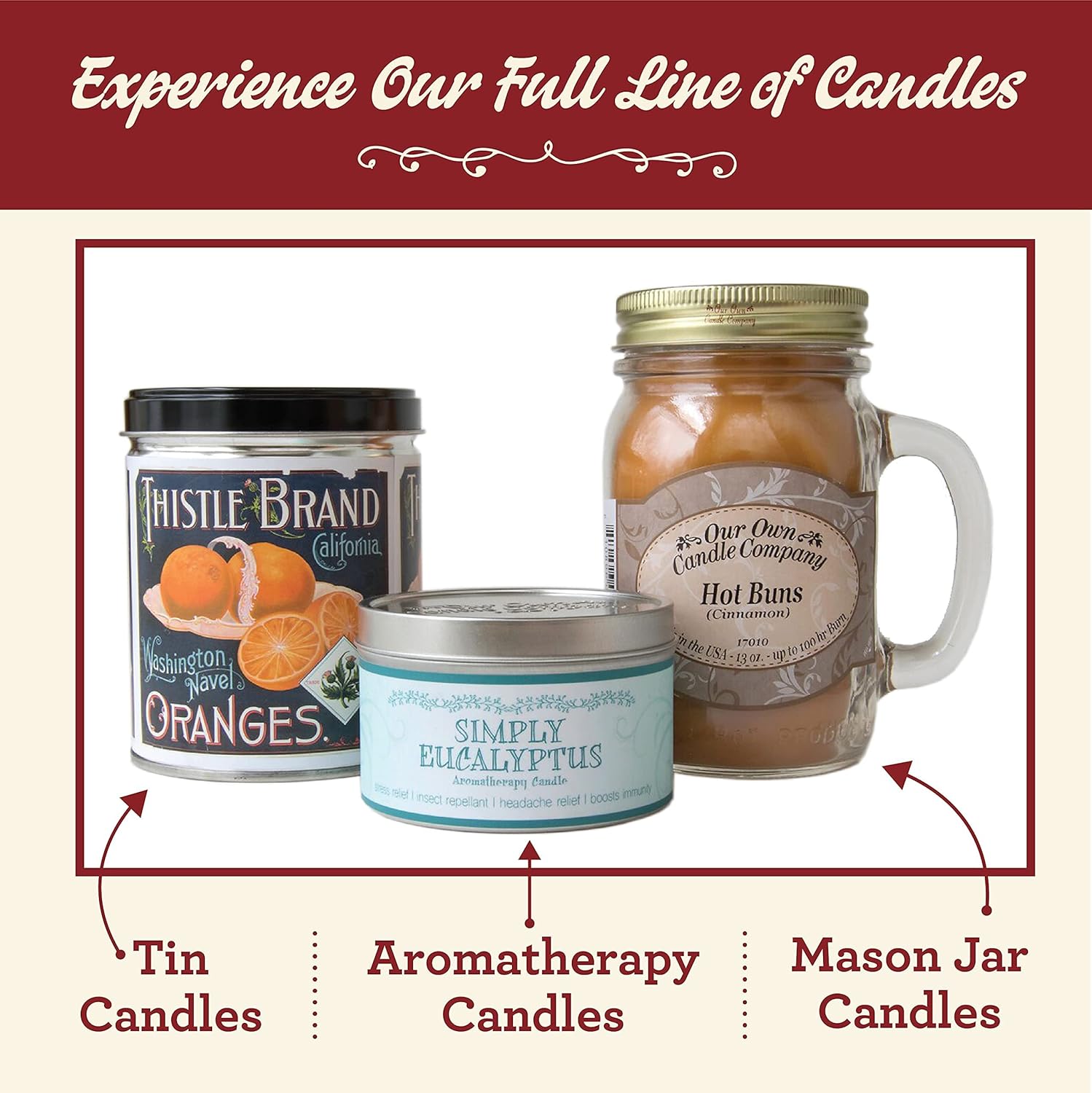 Our Own Candle Company Caramel Pecan Scented Mason Jar Candle, 100 Hour Burn Time - 13 Ounces - Image 3