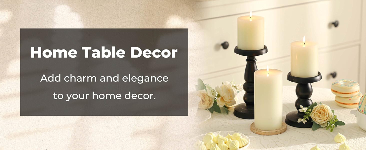 White Pillar Candle Decoration