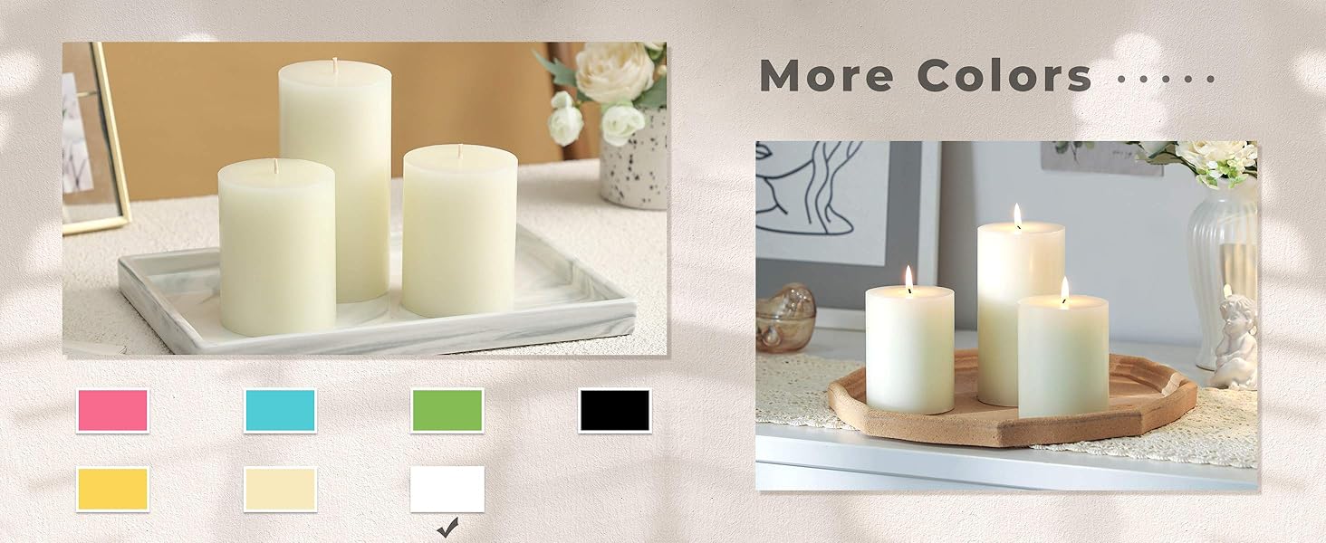White Pillar Candle