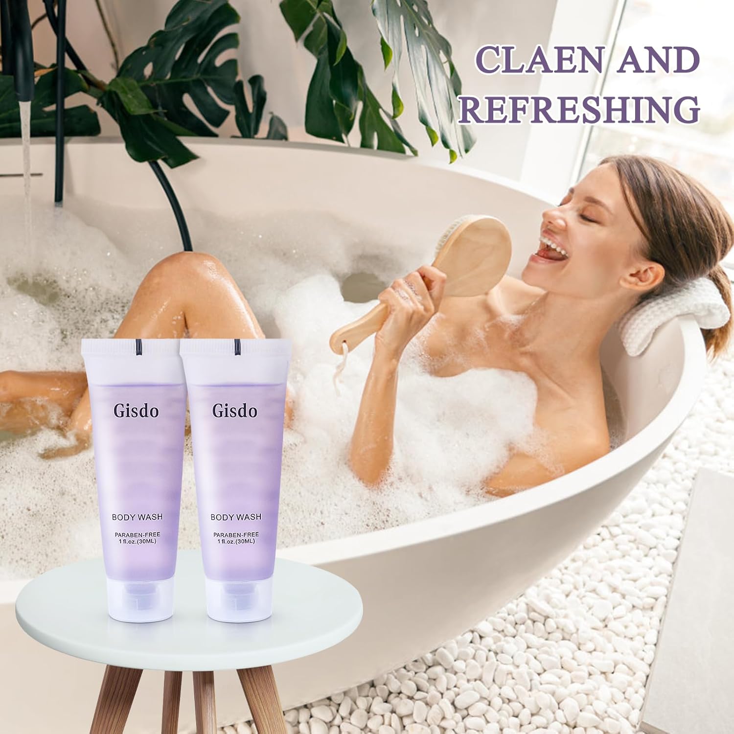 Travel Size Body Wash Bulk (1 fl oz, 50 Pack), Refreshing Hotel Body Wash, Mini and Small Size Shower Gel, Guest Hotel Toiletries in Bulk - Image 3