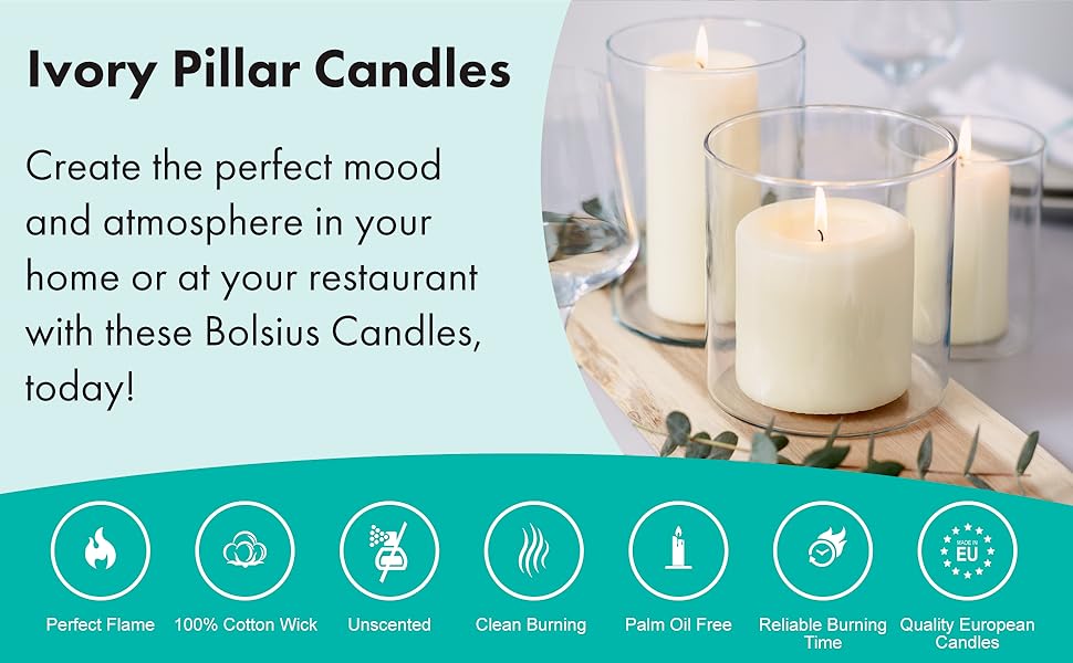 Ivory Pillar Candles