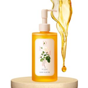Shower Oil for Women, Hydrating Body Wash with White Rose Scent, Moisturizing for Sensitive & Dry Skin, Winter Care, Sulfate-Free, Paraben-Free, Dye-Free, 10 fl oz