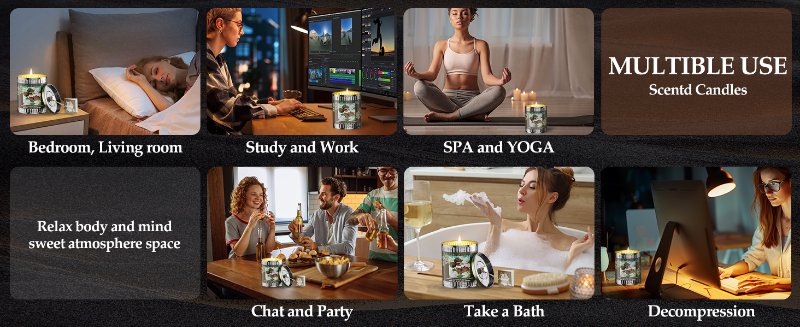 Fragrant candles for multi scenario use