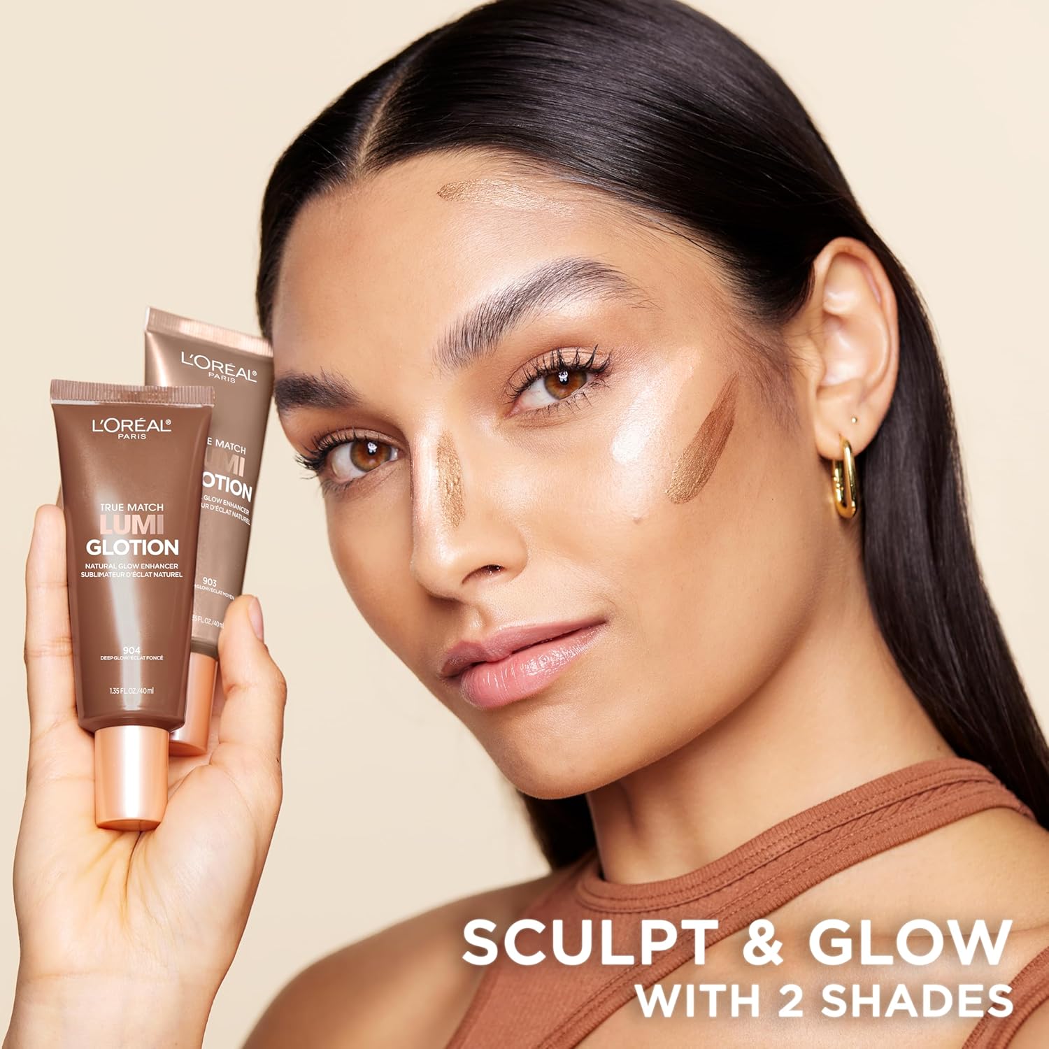 L'Oreal Paris Makeup True Match Lumi Glotion, Natural Glow Enhancer, Illuminator Highlighter, Bronzing Drops For a Sun-Kissed Glow, 901 Fair - Image 8