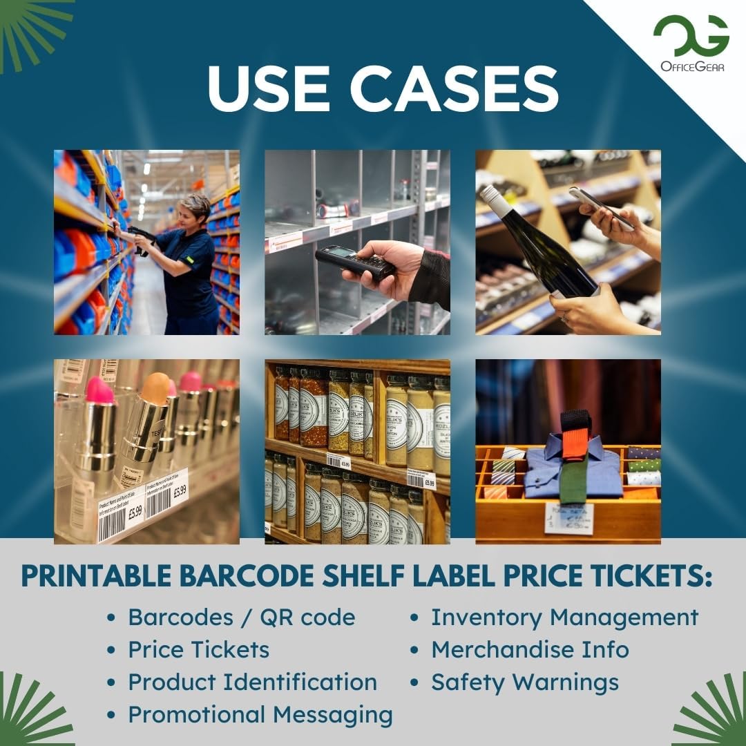 Printable A4 Card Micro Perforated Non-Adhesive Shelf Edge Barcode Price Ticket Labels 1600 Pack 37x26mm - Image 7