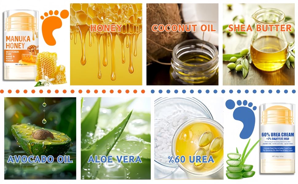 Manuka Honey Cream For Foot And Hand-Urea Cream 60 Percent For Feet Maximum Strength