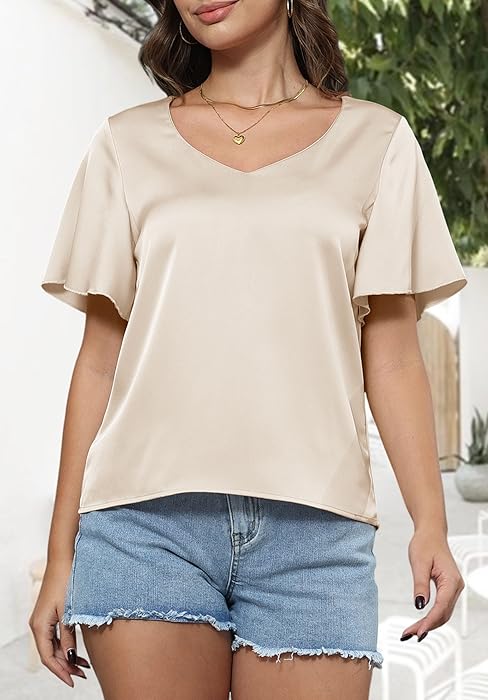 womens Satin Blouses