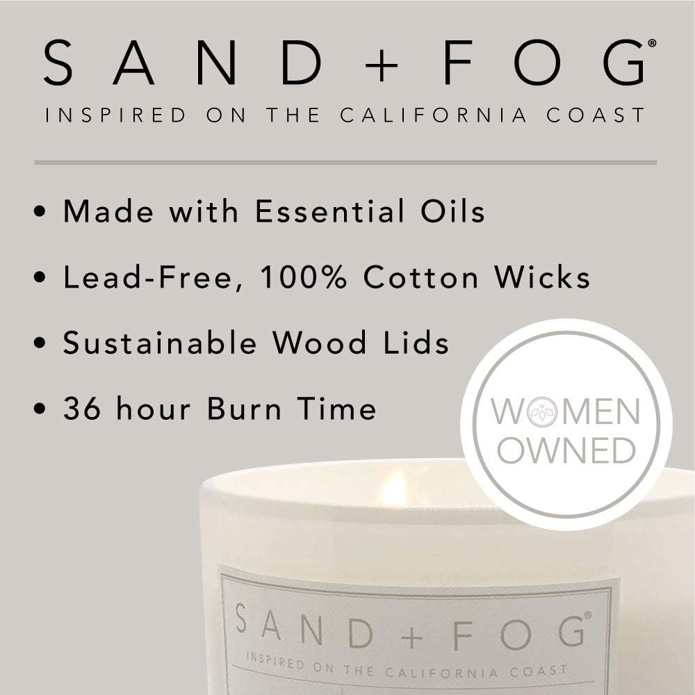 Sand + Fog Scented Candle - Golden Nutmeg – Additional Scents and Sizes – 100% Cotton Lead-Free Wick - Luxury Air Freshening Jar Candles - Perfect Home Decor – 12oz - Image 9