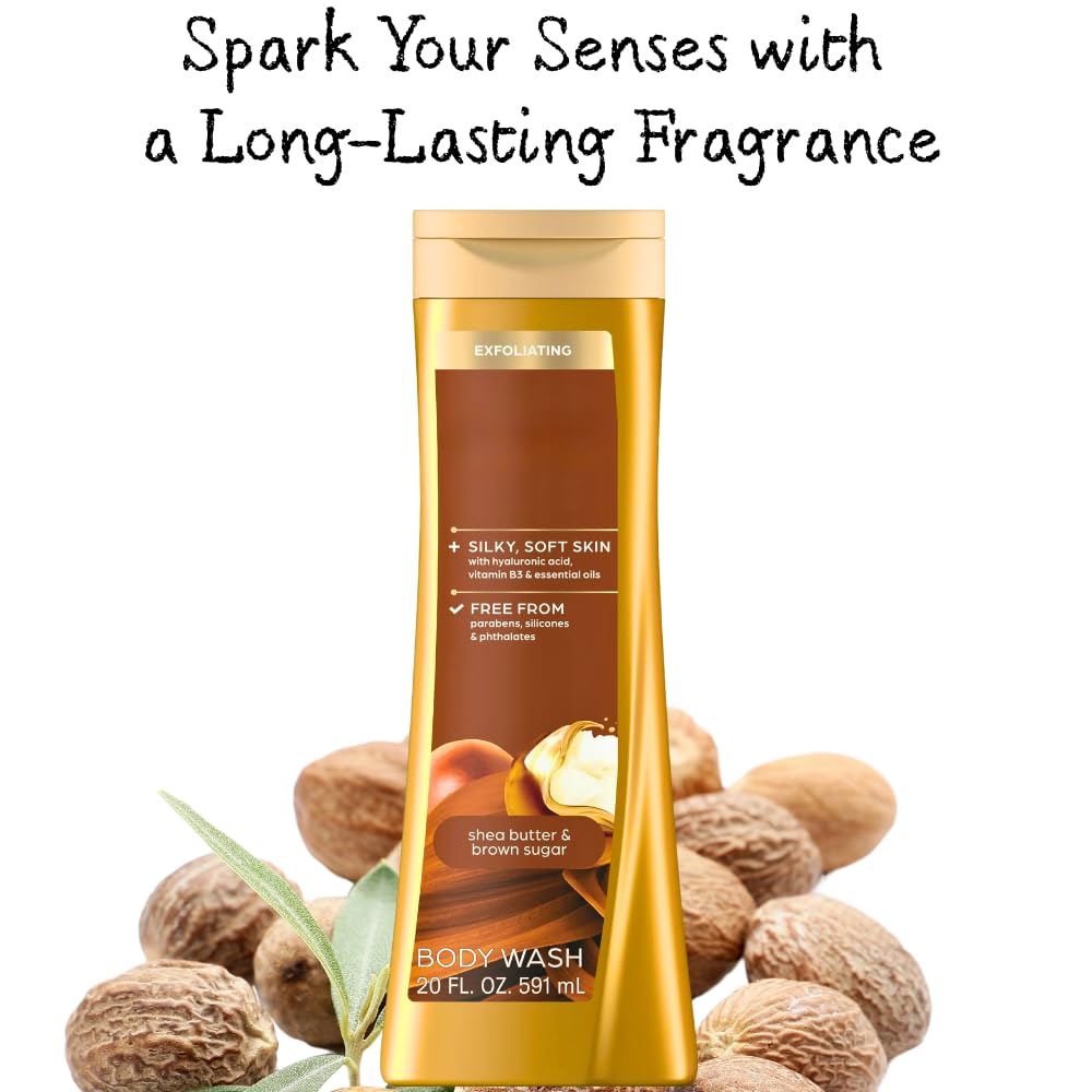 Exfoliating Body Wash with Shea Butter and Brown Sugar, 20 fl oz - Image 2