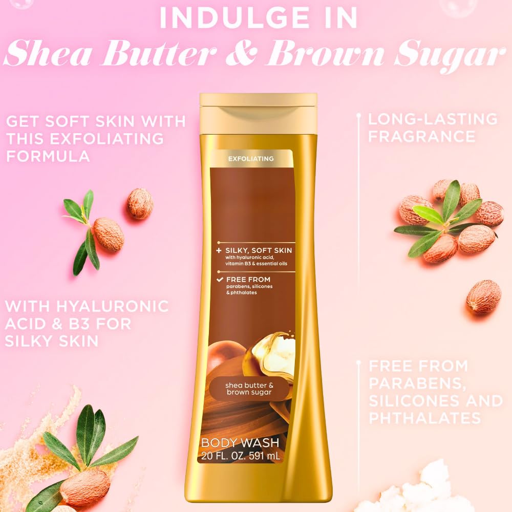 Exfoliating Body Wash with Shea Butter and Brown Sugar, 20 fl oz - Image 4