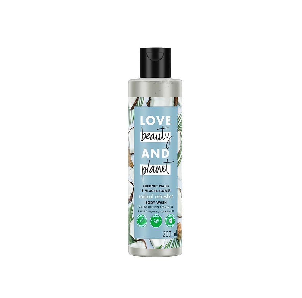 L.ove Bea.uty & Pla.net Coconut Water & Mimosa Flower Hydrating Body WashINatural Shower Gel for Soft Skin,200ml