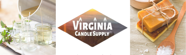 Virginia Candle Supply logo with candle making and soap making