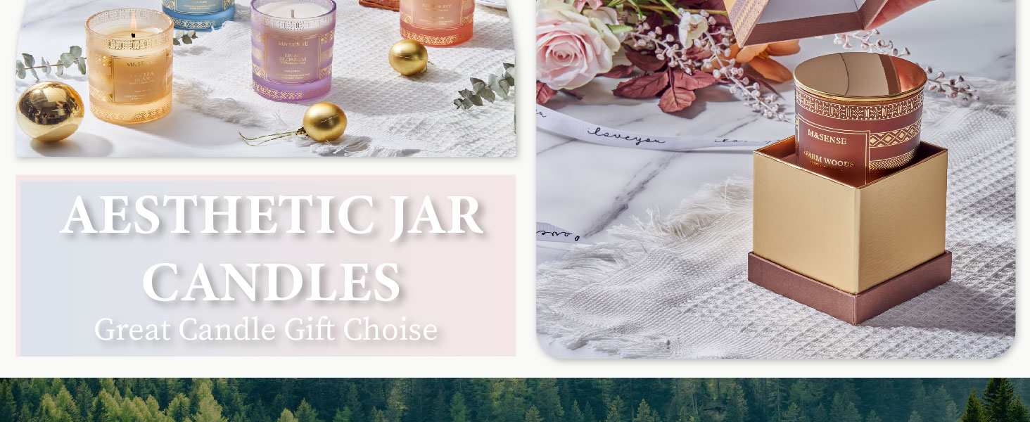 aesthetic jar candles gift idea holiday candles