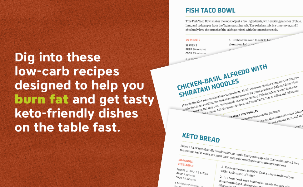 Dig into these low-carb recipes designed to help you burn fat and get tasty keto-friendly dishes on 