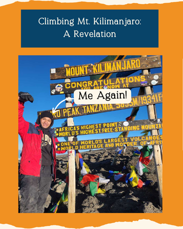 Founder's picture on mount Kilimanjaro
