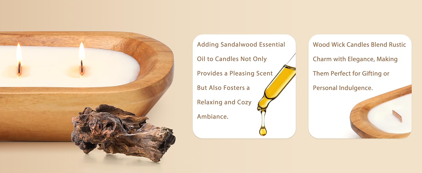 Wooden Bowl Candle