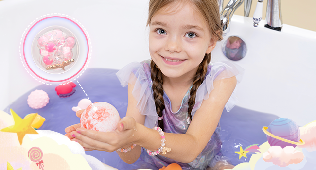 bath bombs for kids with surprise inside