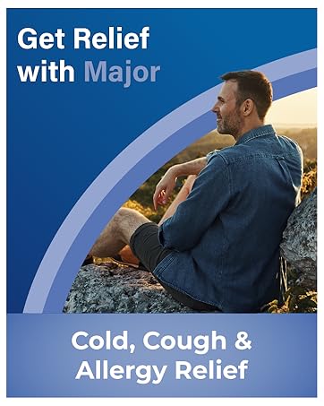Man sitting on rock cold cough allergy relief