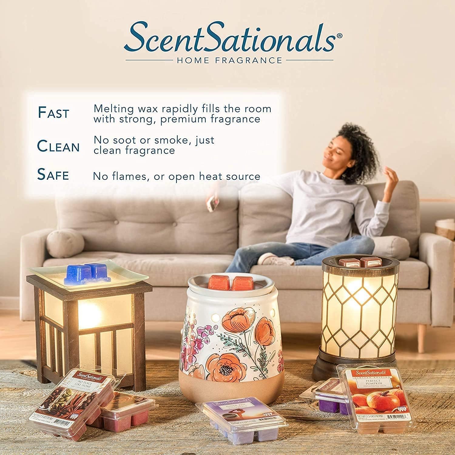 Scentsationals Wax Melts, Wax Cubes Strong Scent -Zen - Long Lasting Scented Melts for Warmer, 10oz (24-Cubes) - Image 5