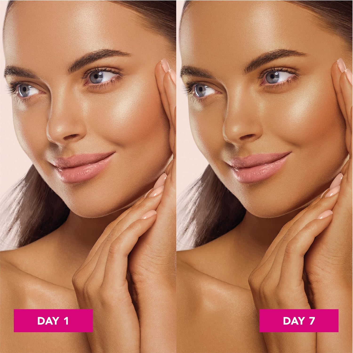 Jergens Natural Glow 8 oz Medium to Deep Skin Tone Self Tanner Face Moisturizer and In Shower Lotion - Image 3